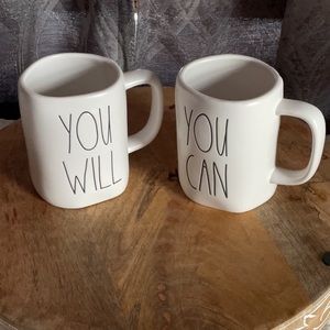Two Rae Dunn Coffee Mugs. YOU CAN &YOU WILL